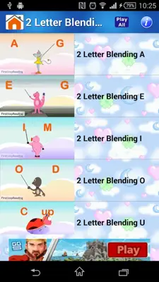 Phonics and Blends Flashcards android App screenshot 3